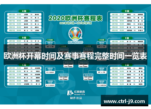 欧洲杯开幕时间及赛事赛程完整时间一览表